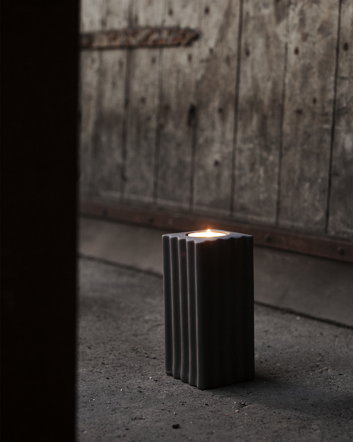 Storefactory Teelichthalter Nickebo Dark Grey Large