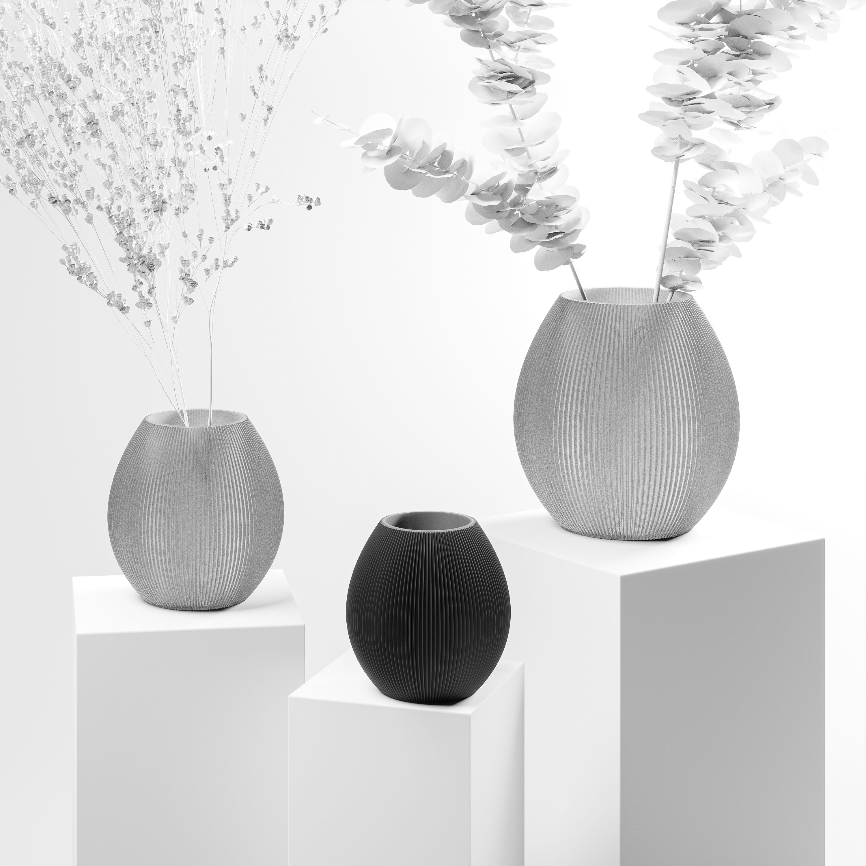 DENNISMAASS Vase Rund S Schwarz