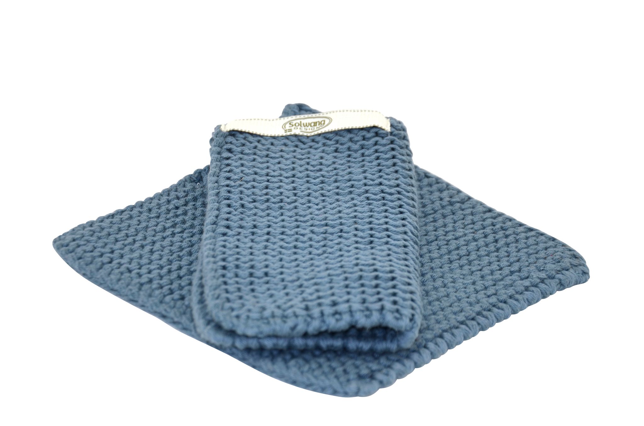 Solwang Topflappen Dunkles Antikblau BIO 2er Set