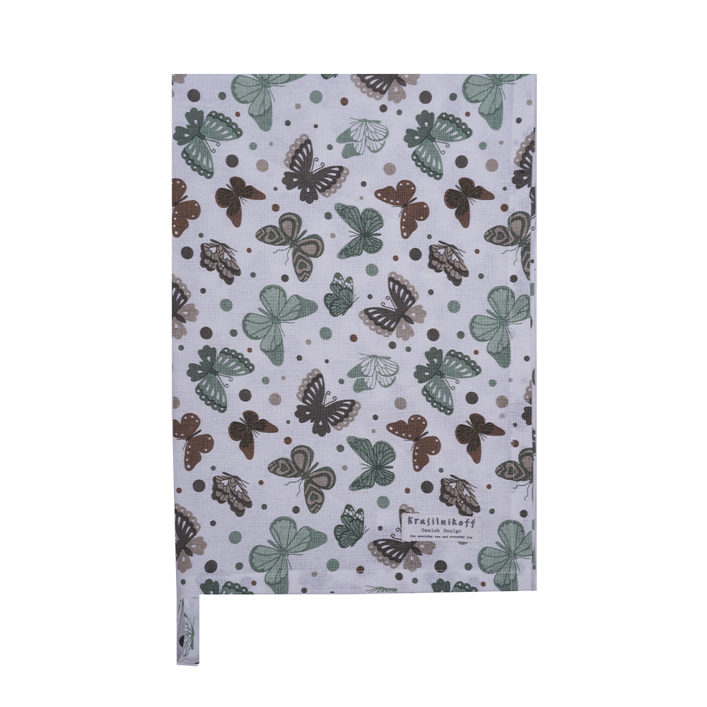 Krasilnikoff Geschirrtuch Butterfly Green