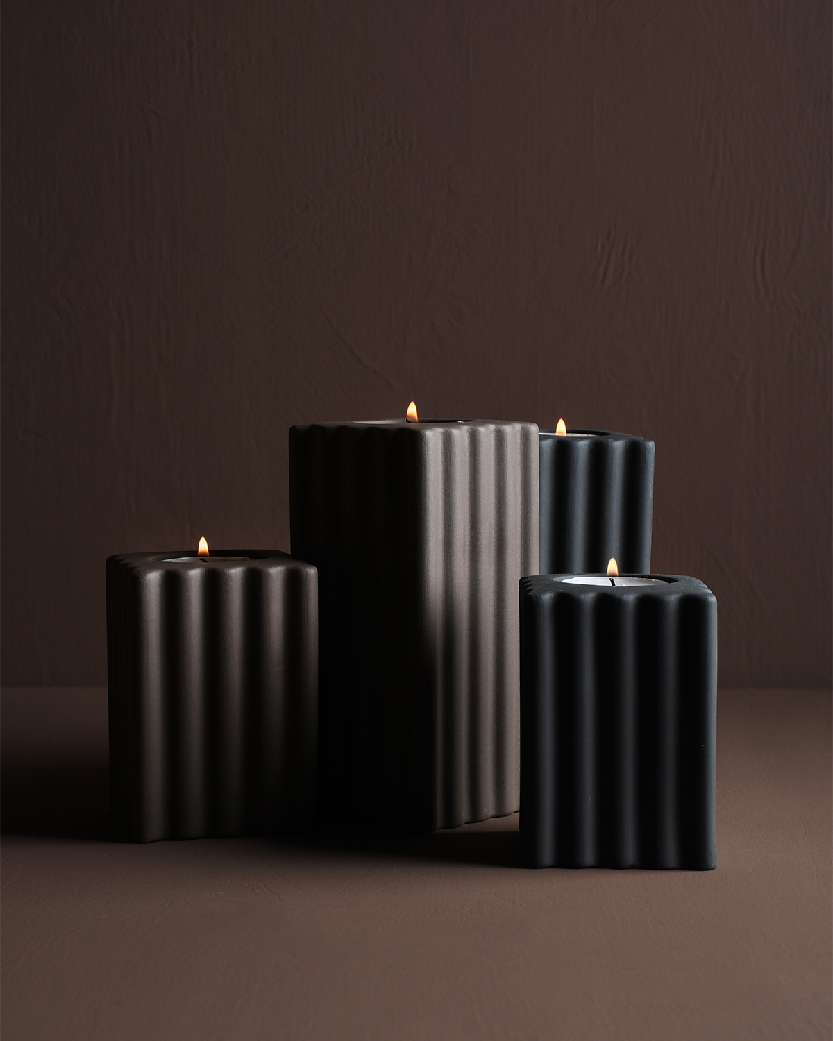 Storefactory Teelichthalter Nickebo Dark Grey Small