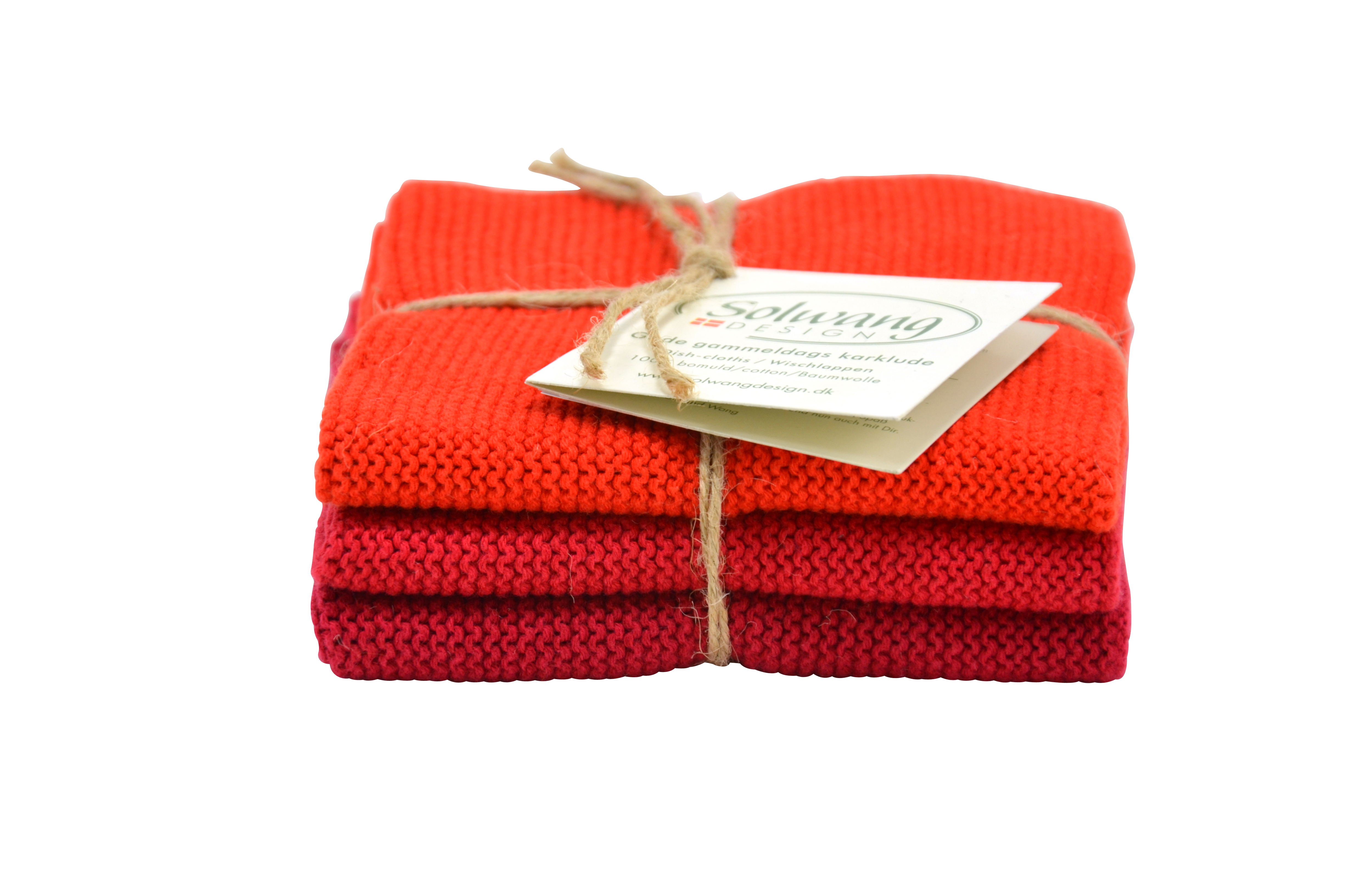 Solwang Wischtuch Rot Kombi BIO 3er Set
