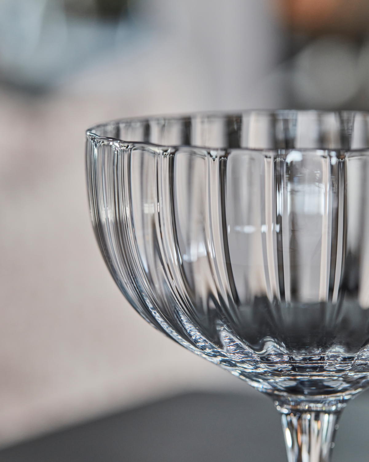 House Doctor Cocktailglas Glas Klar Rillen