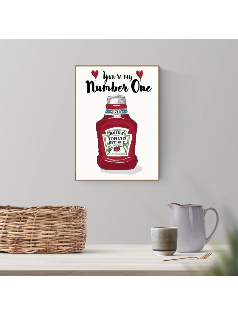 Mouse and Pen Poster "Heinz You Are My Numer One" A4