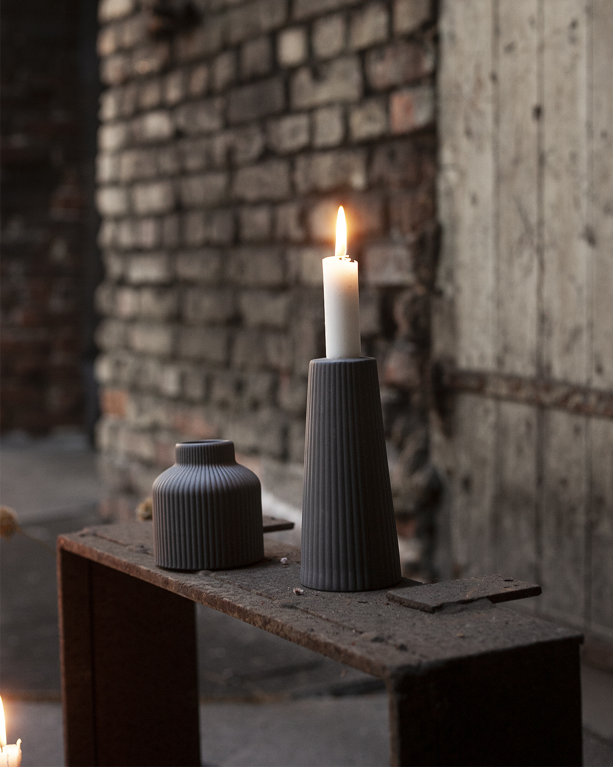 Storefactory Kerzenhalter Linghed Dark Grey Small