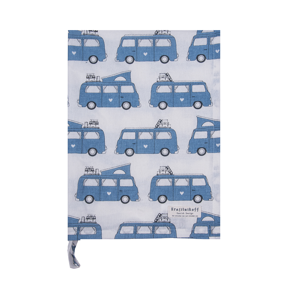 Krasilnikoff Geschirrtuch Autocamper Blue