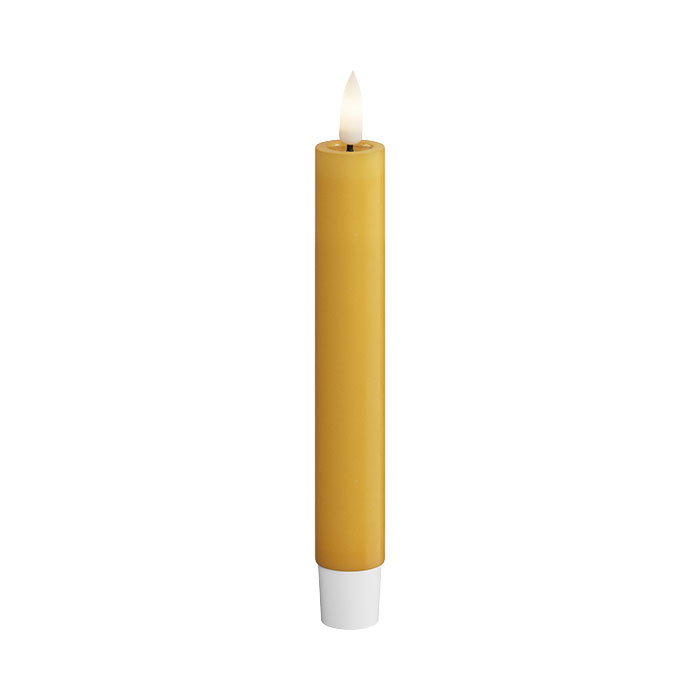 DELUXE HOMEART LED-Stabkerze "Real Flame" Curry 15 cm DELUXE HOMEART LED-Stabkerze "Real Flame" Curry 15 cm