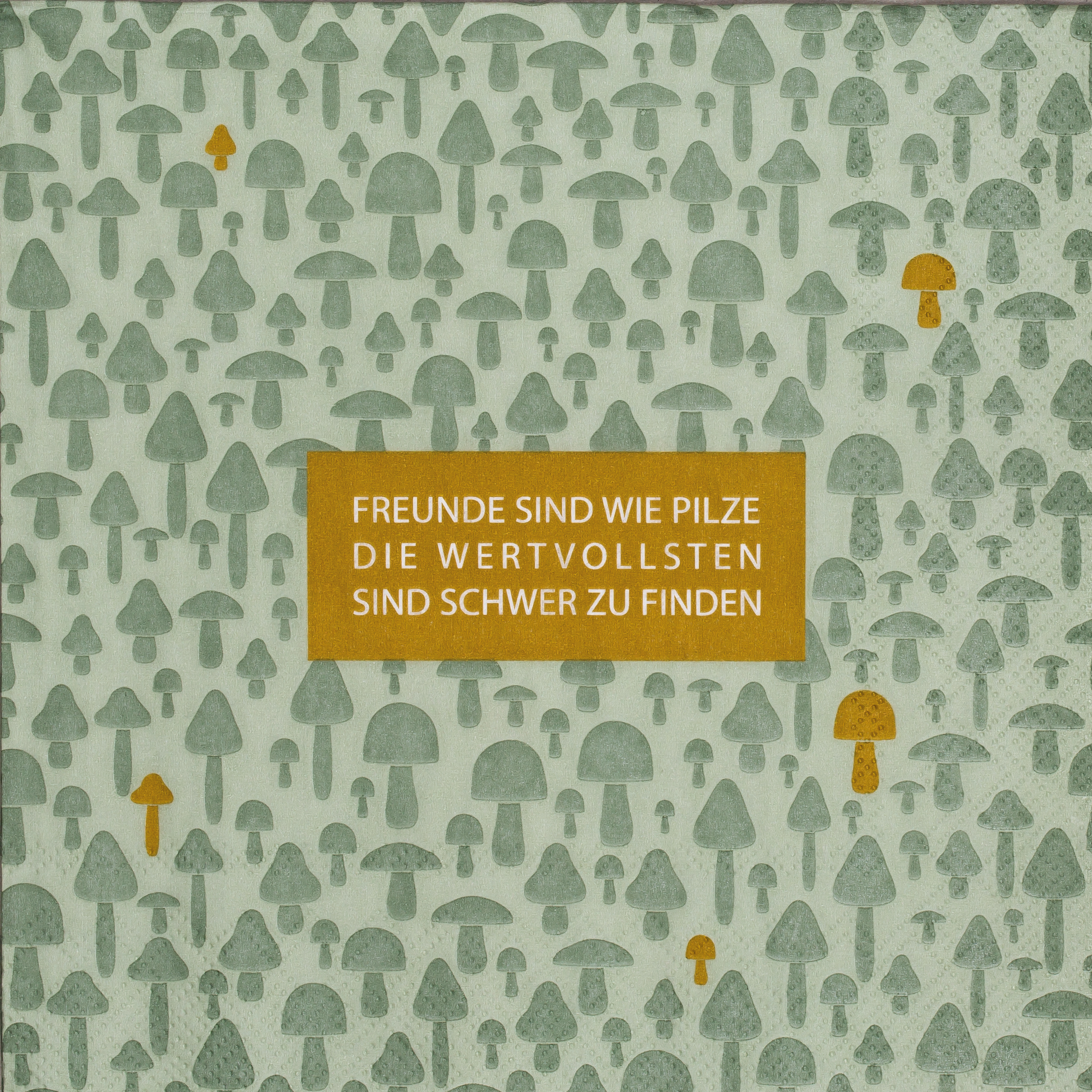 räder Papierservietten "Freunde sind wie Pilze"  20 Stück