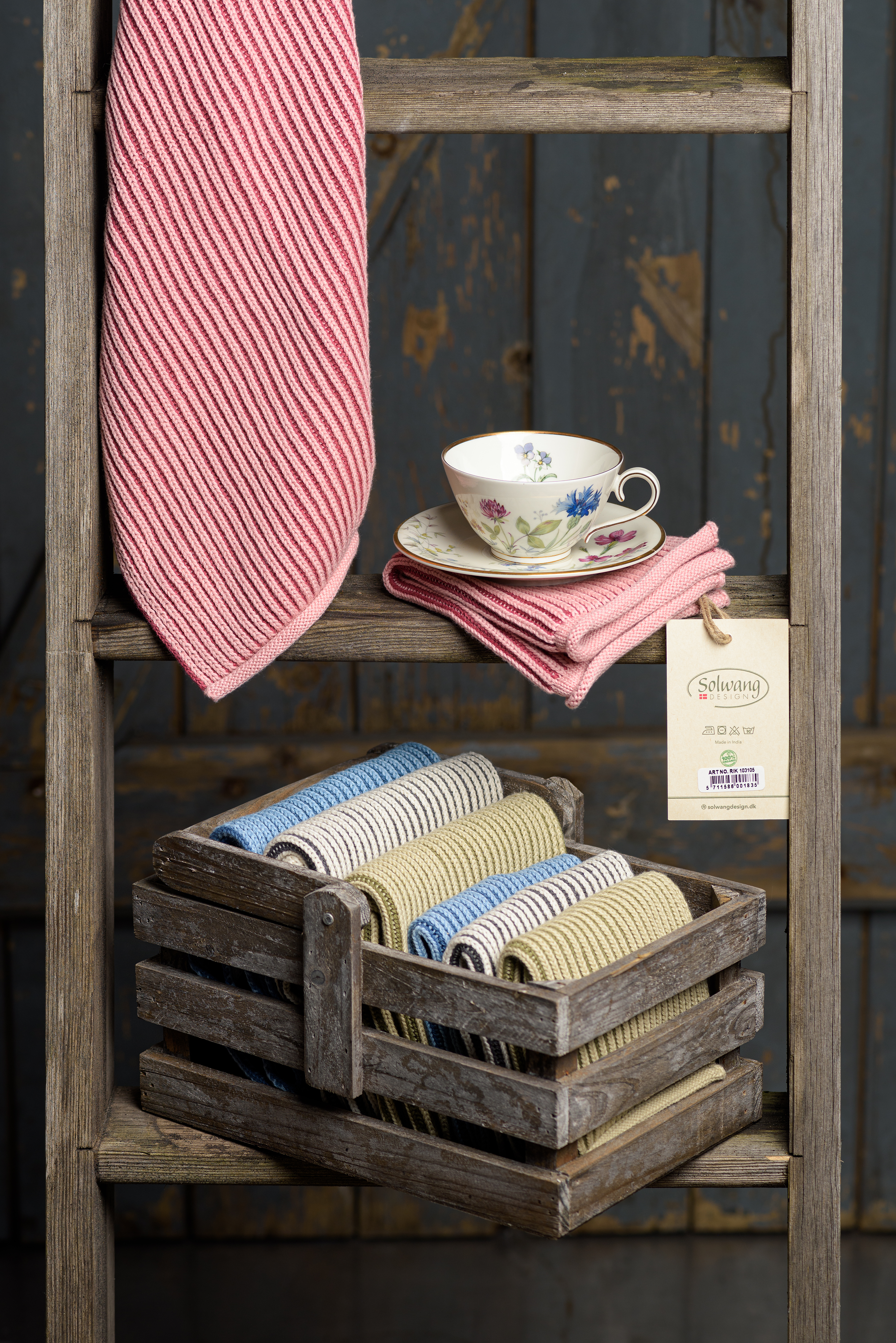 Solwang RIBRIB Wischtuch Rosa Farben BIO