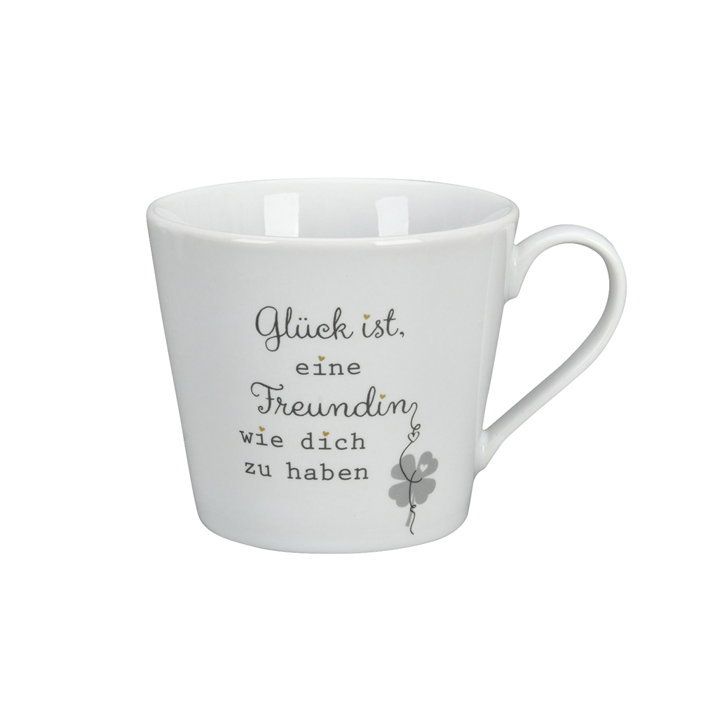 Krasilnikoff Henkelbecher "Glück ist eine Freundin wie dich zu haben"