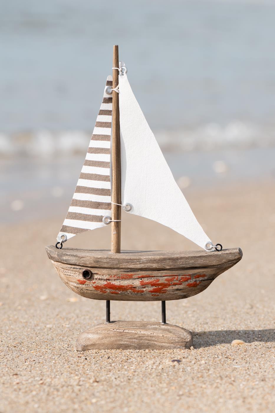 Ib Laursen Deko-Segelschiff Gestreifte Segel