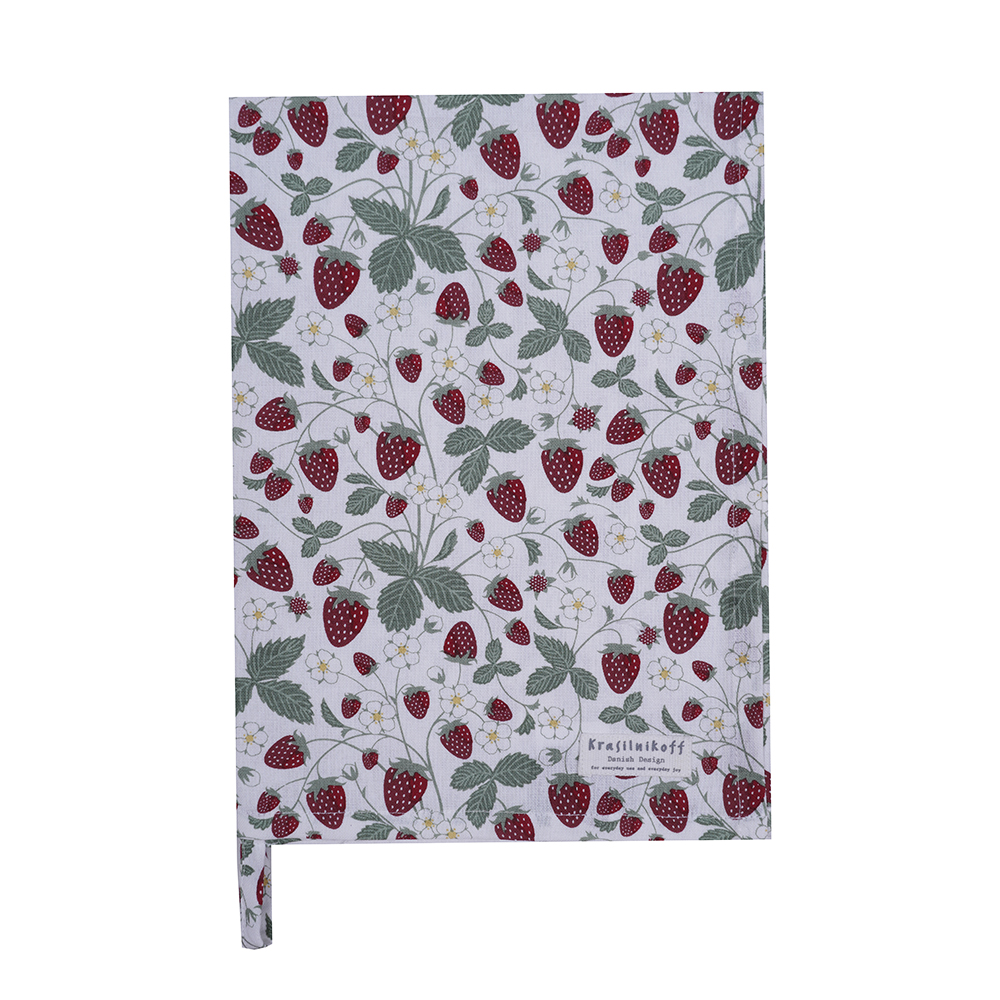 Krasilnikoff Geschirrtuch Strawberry White