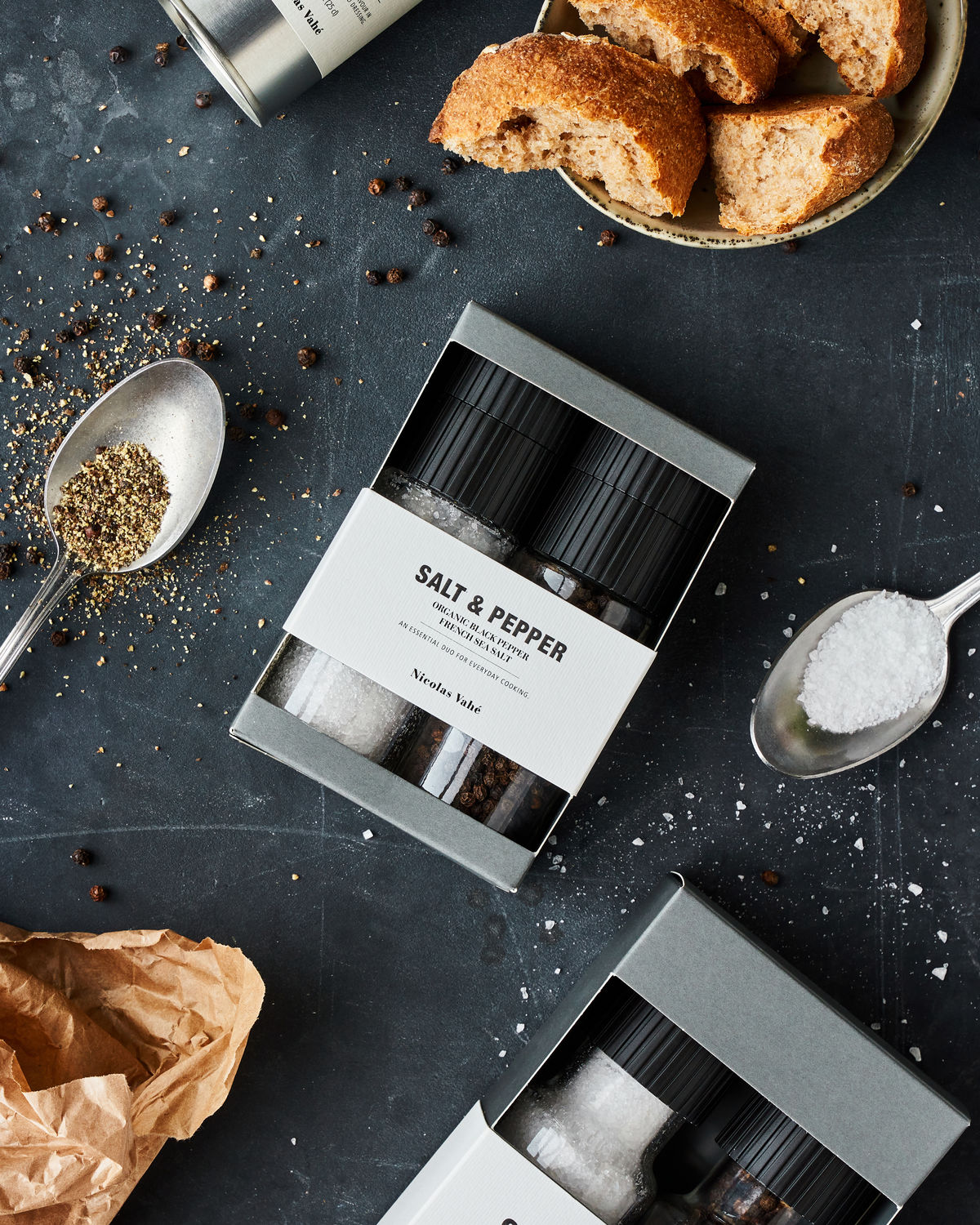 Nicolas Vahé Geschenkbox Organic Black Pepper & French Sea Salt 2tlg.