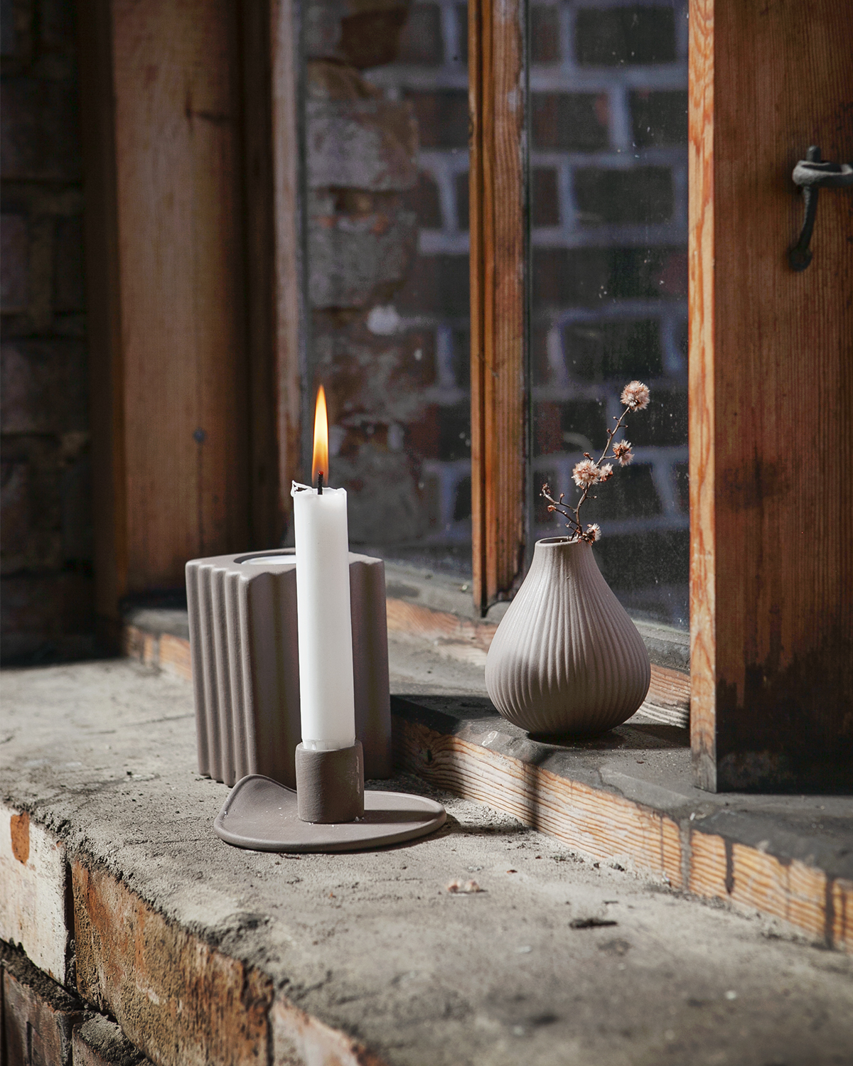 Storefactory Teelichthalter Nickebo Brown Small