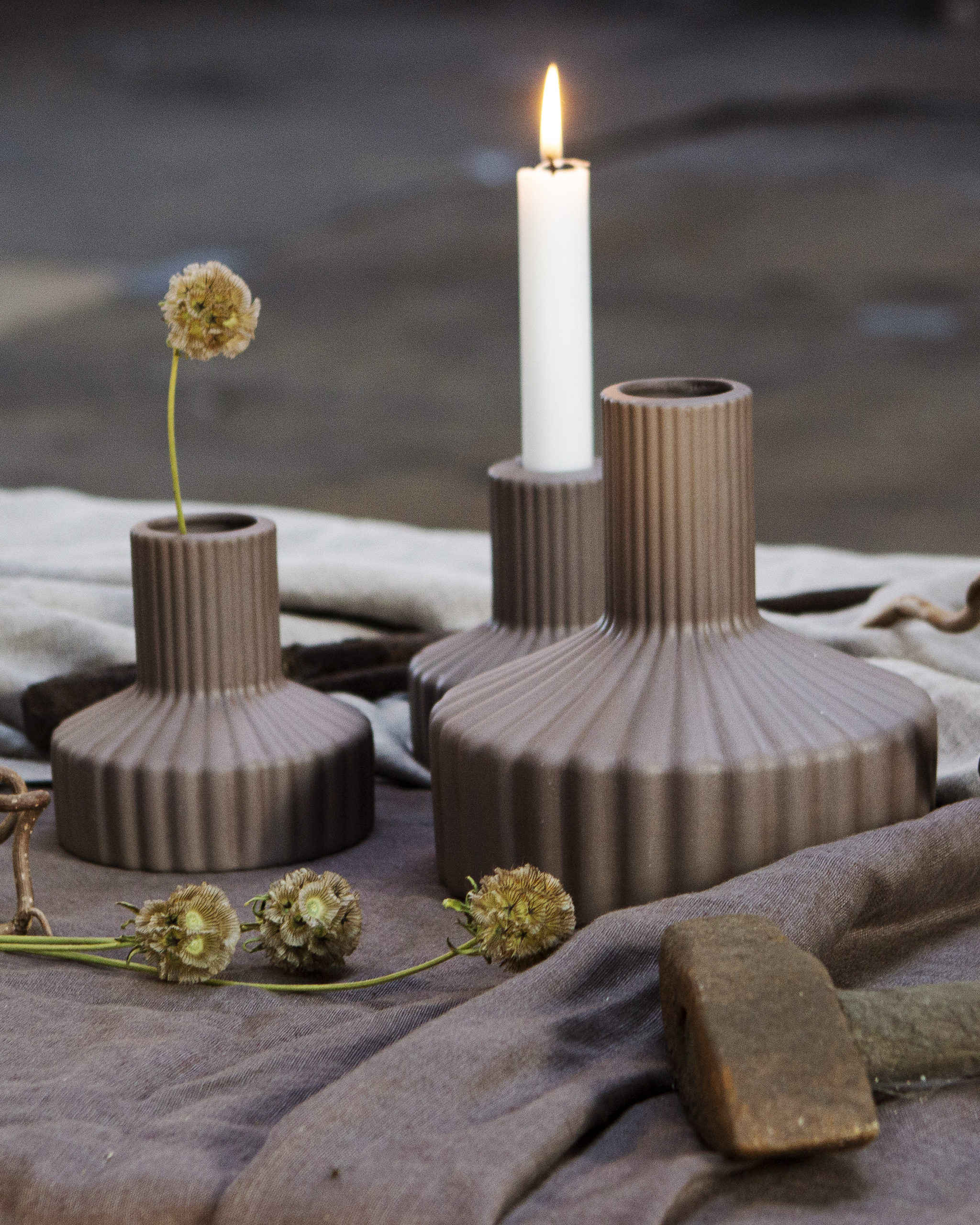 Storefactory Vase Samset Large Brown