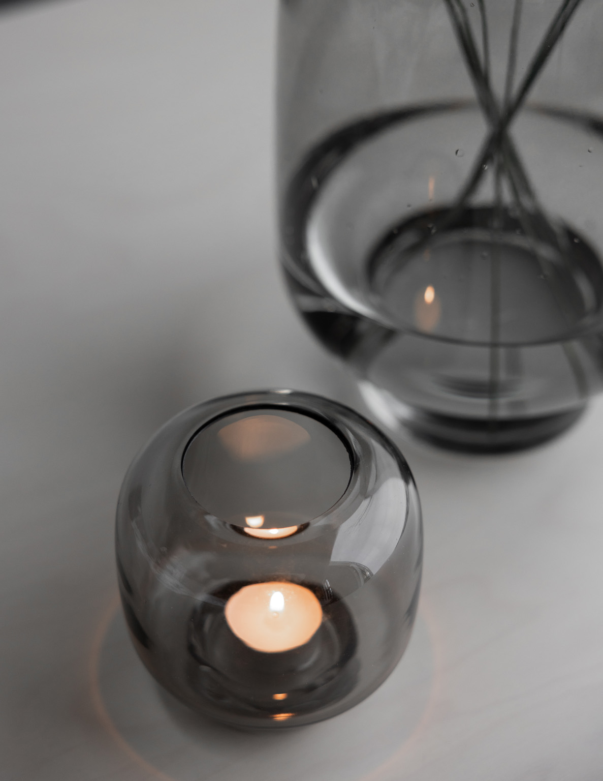 Storefactory Teelichthalter /Vase Hultsjö Grau