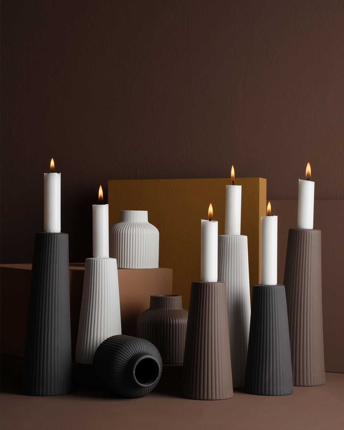 Storefactory Kerzenhalter Linghed Dark Grey Small