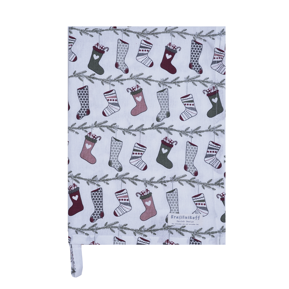 Krasilnikoff Geschirrtuch Christmas Stockings