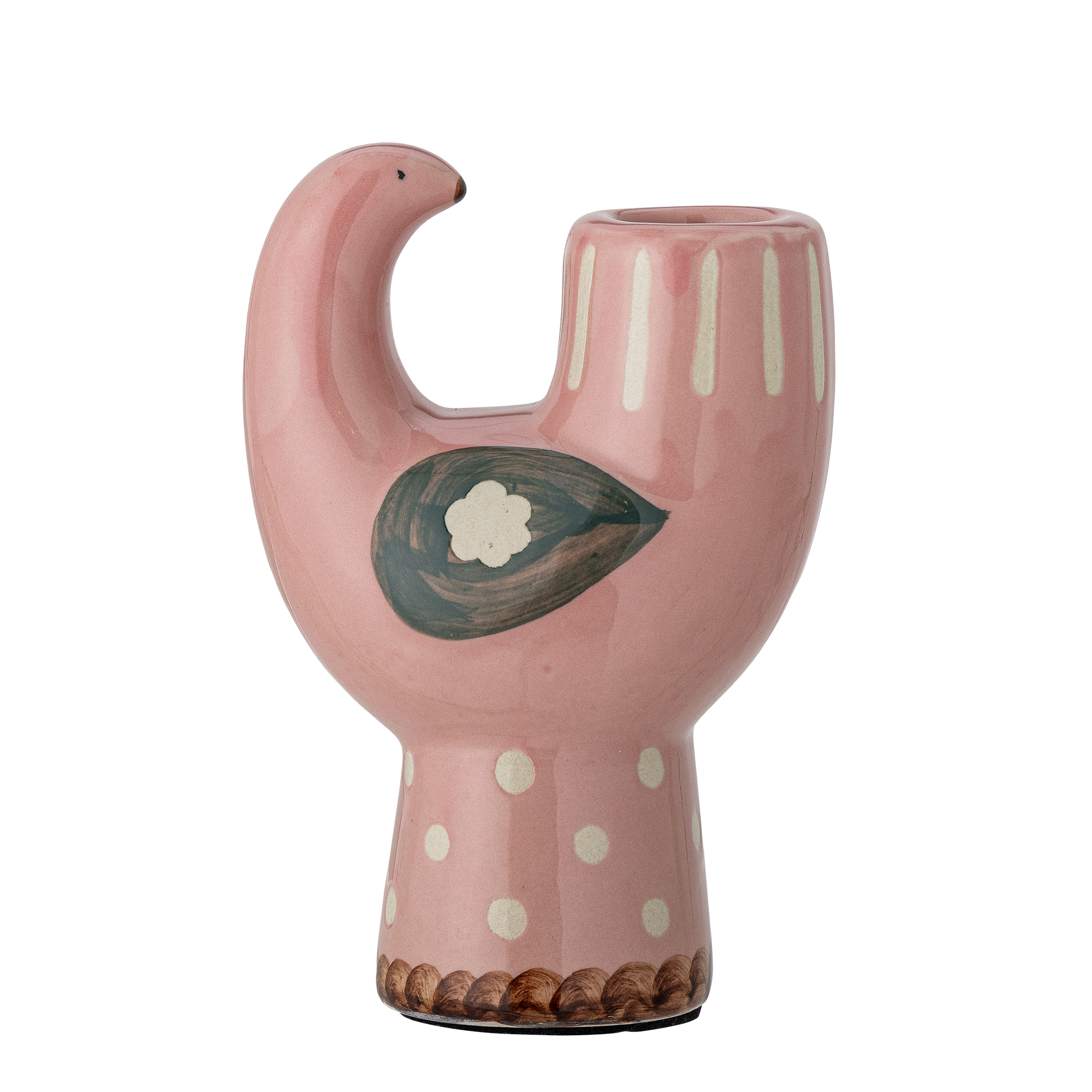 Bloomingville Stabkerzenhalter Vogel Trudy Rosé