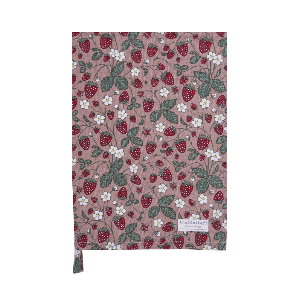 Krasilnikoff Geschirrtuch Strawberry Rose