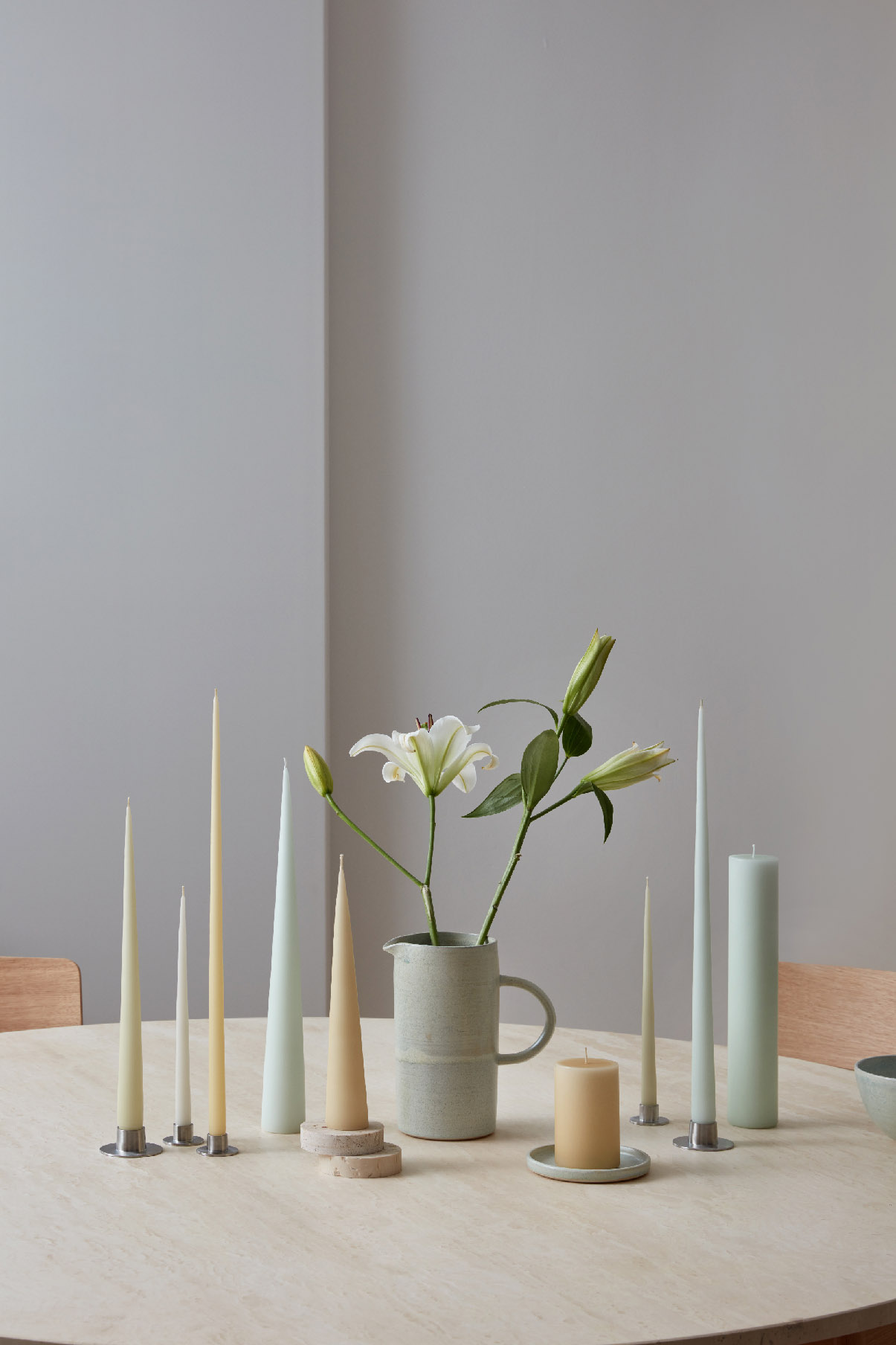 ester & erik Peitschenkerze Taper Candles Rosewater 42cm