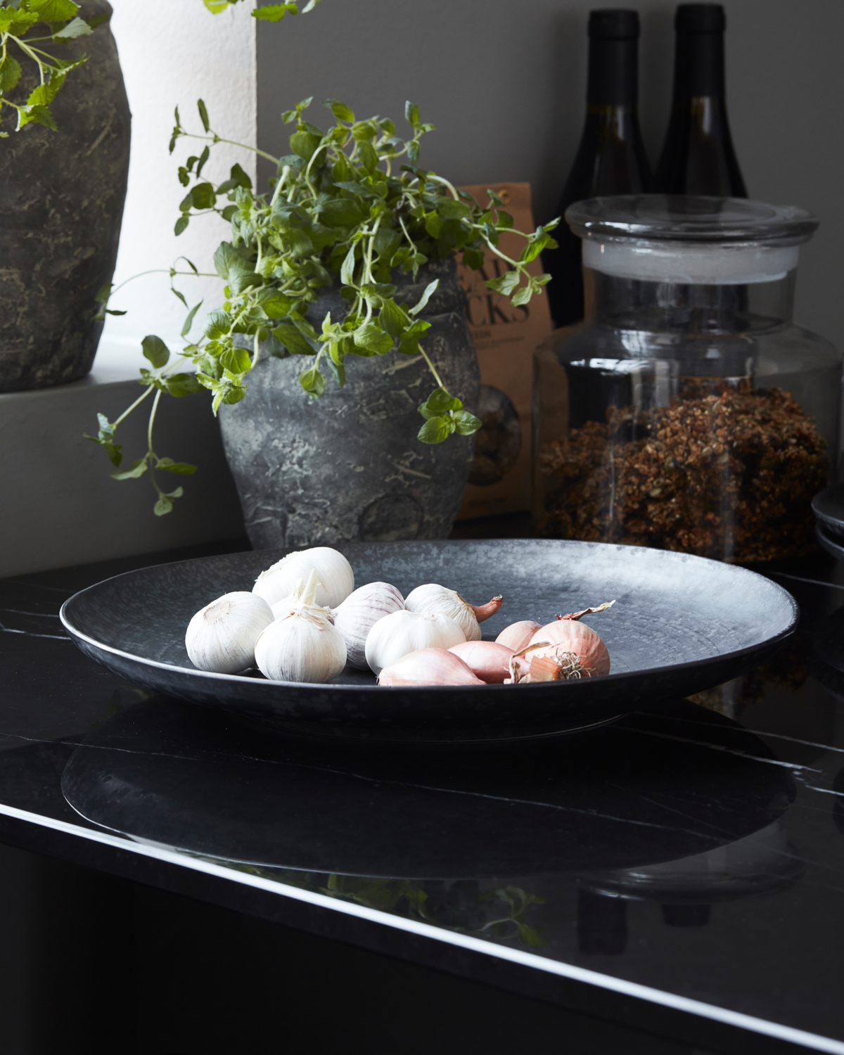 House Doctor Schale Pion Gross Schwarz/Braun Ø36