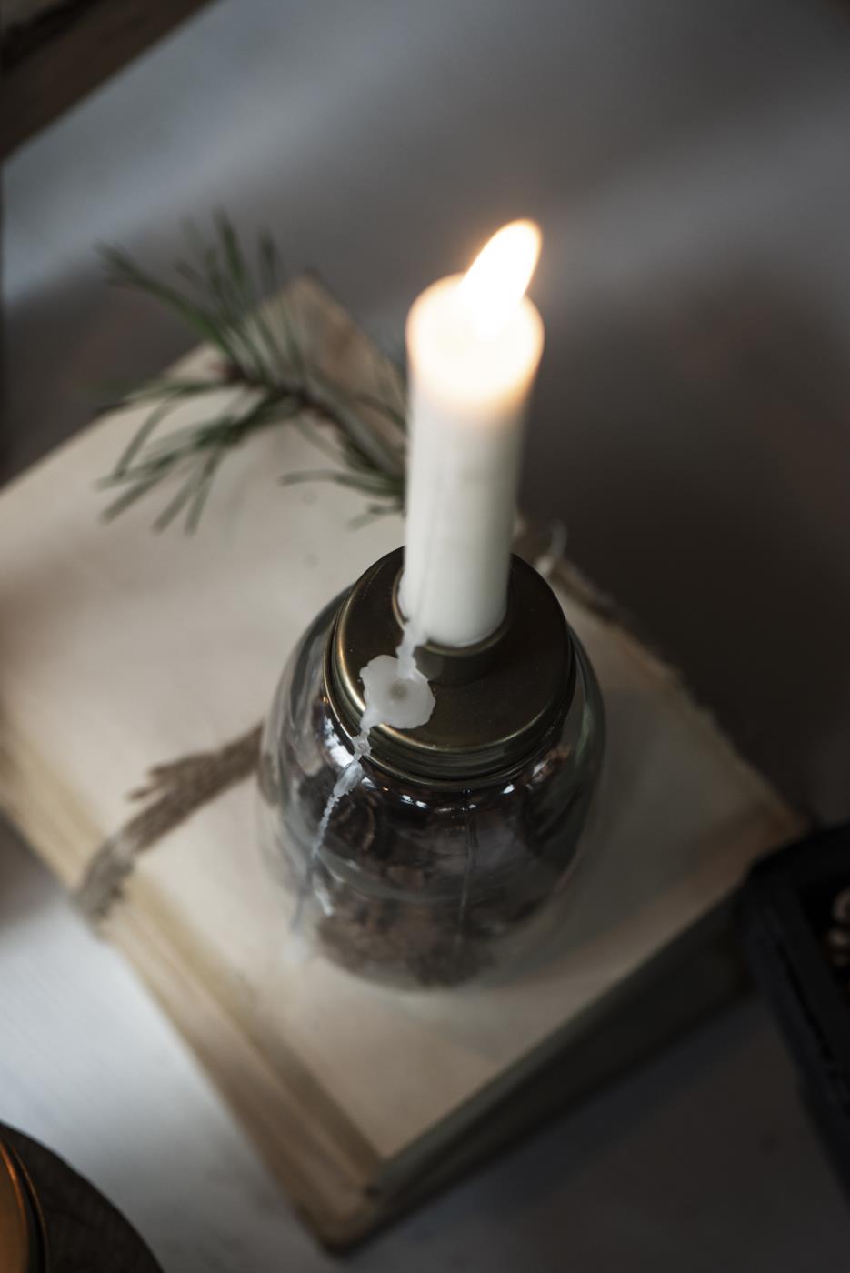 Ib Laursen Rustikale Stabkerze Elfenbein