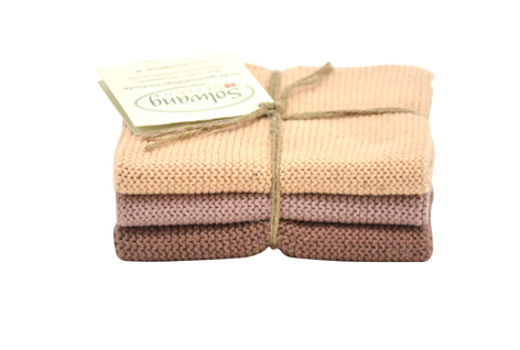 Solwang Wischtuch Braun Kombi BIO 3er Set