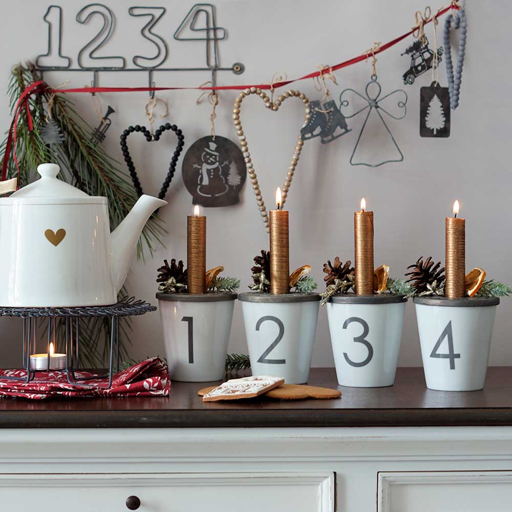 Krasilnikoff Happy Mug Advent Set 1,2,3,4 4tlg.