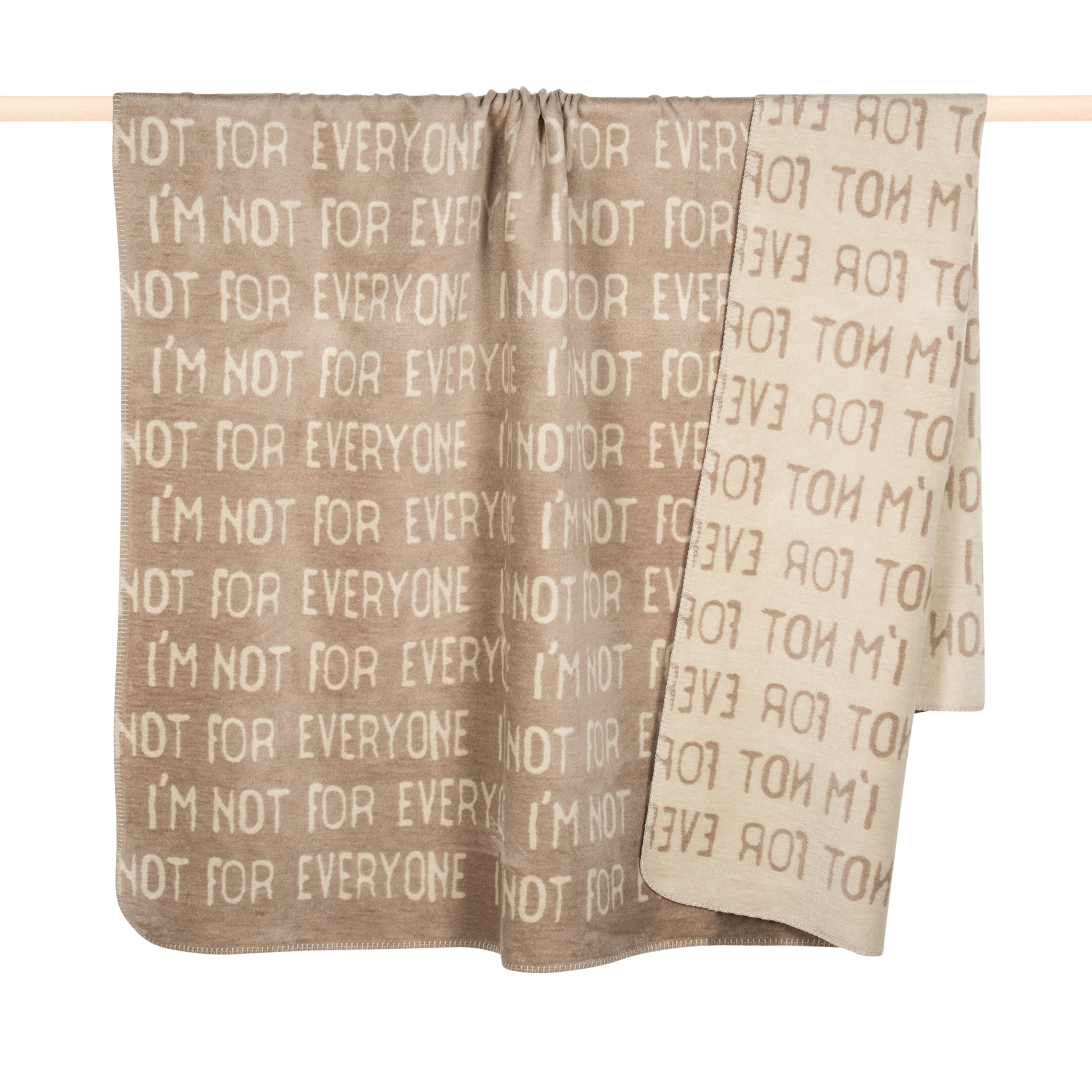 pad design Wolldecke Letters Taupe