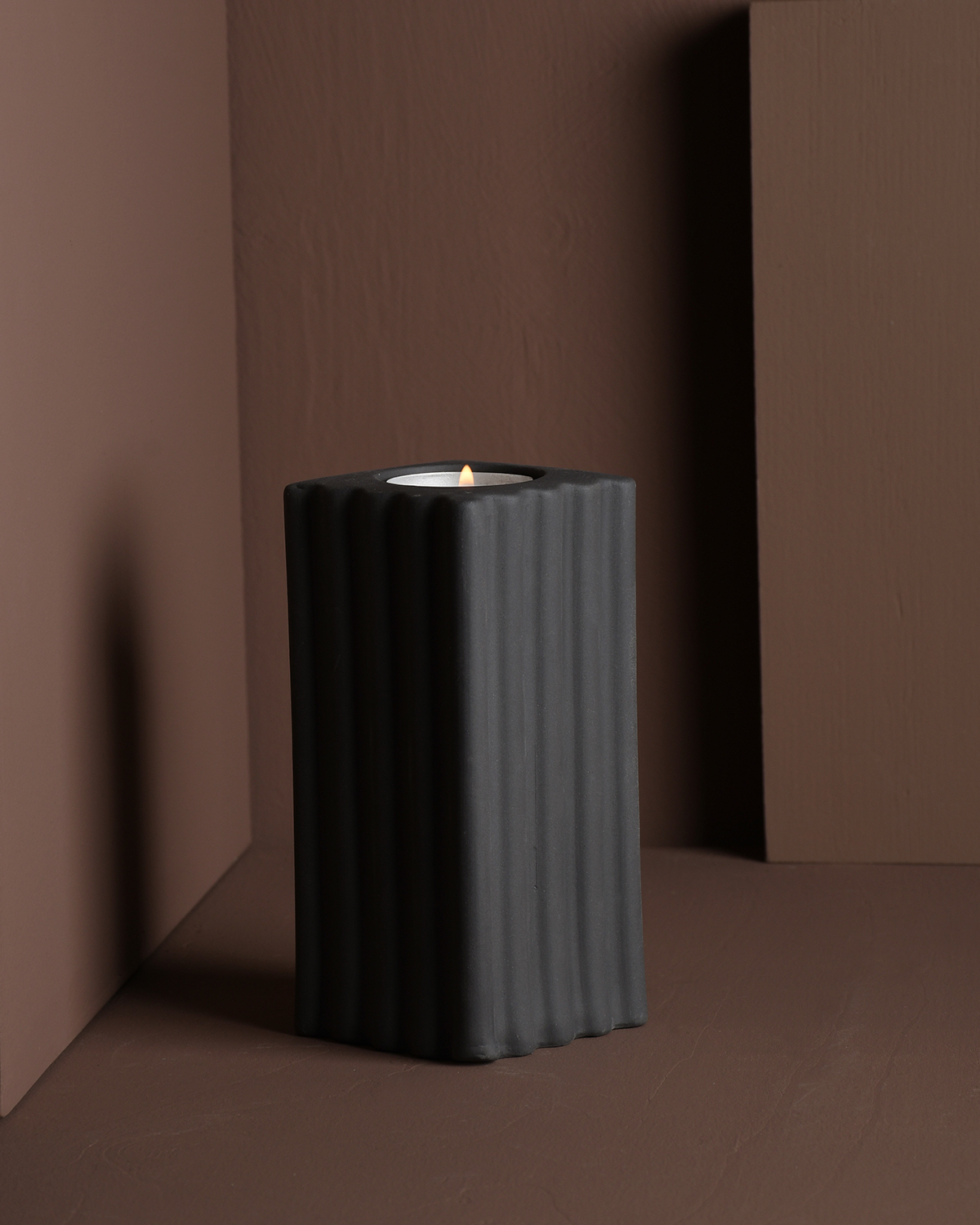 Storefactory Teelichthalter Nickebo Dark Grey Large