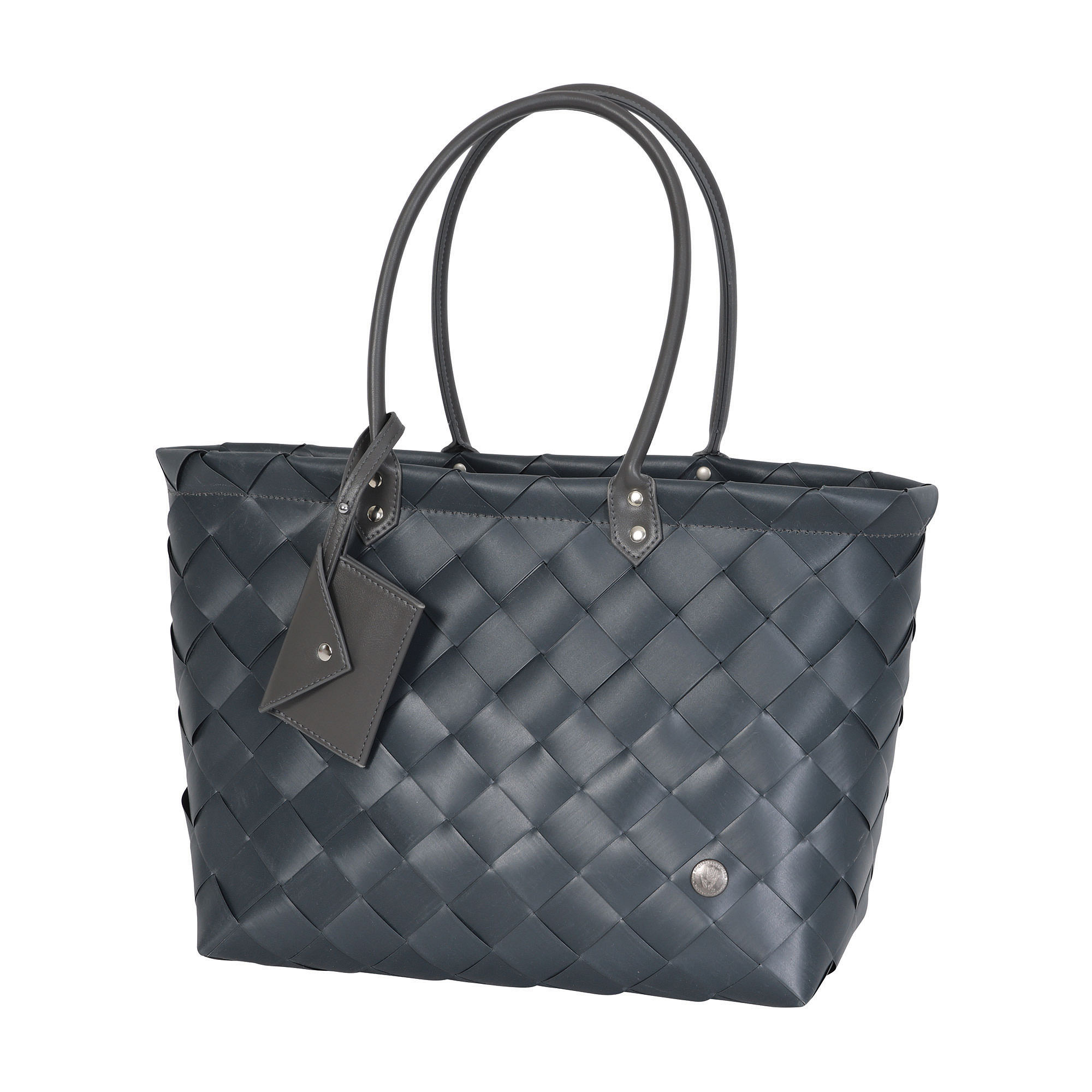 Handed By Chloe Shopper mit Anhänger Dark Grey