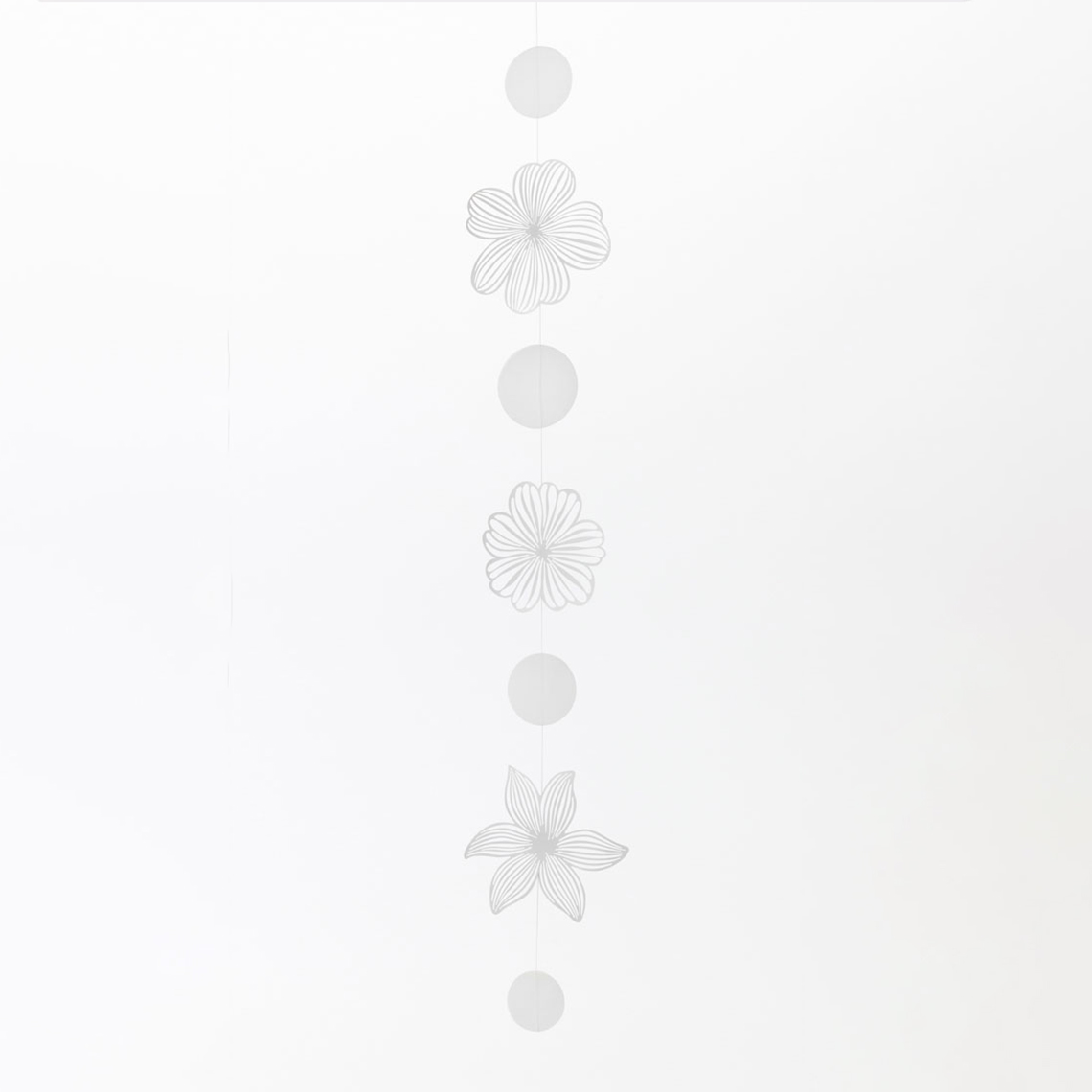 räder Silhouetten Blütenkette Weiss