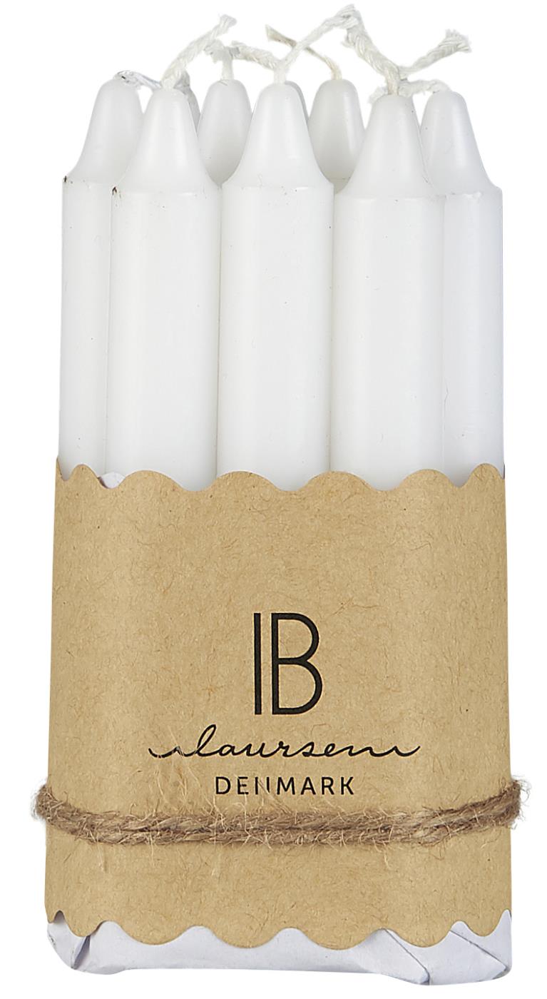 Ib Laursen Dünne Kerzen Weiss, 10 Stück