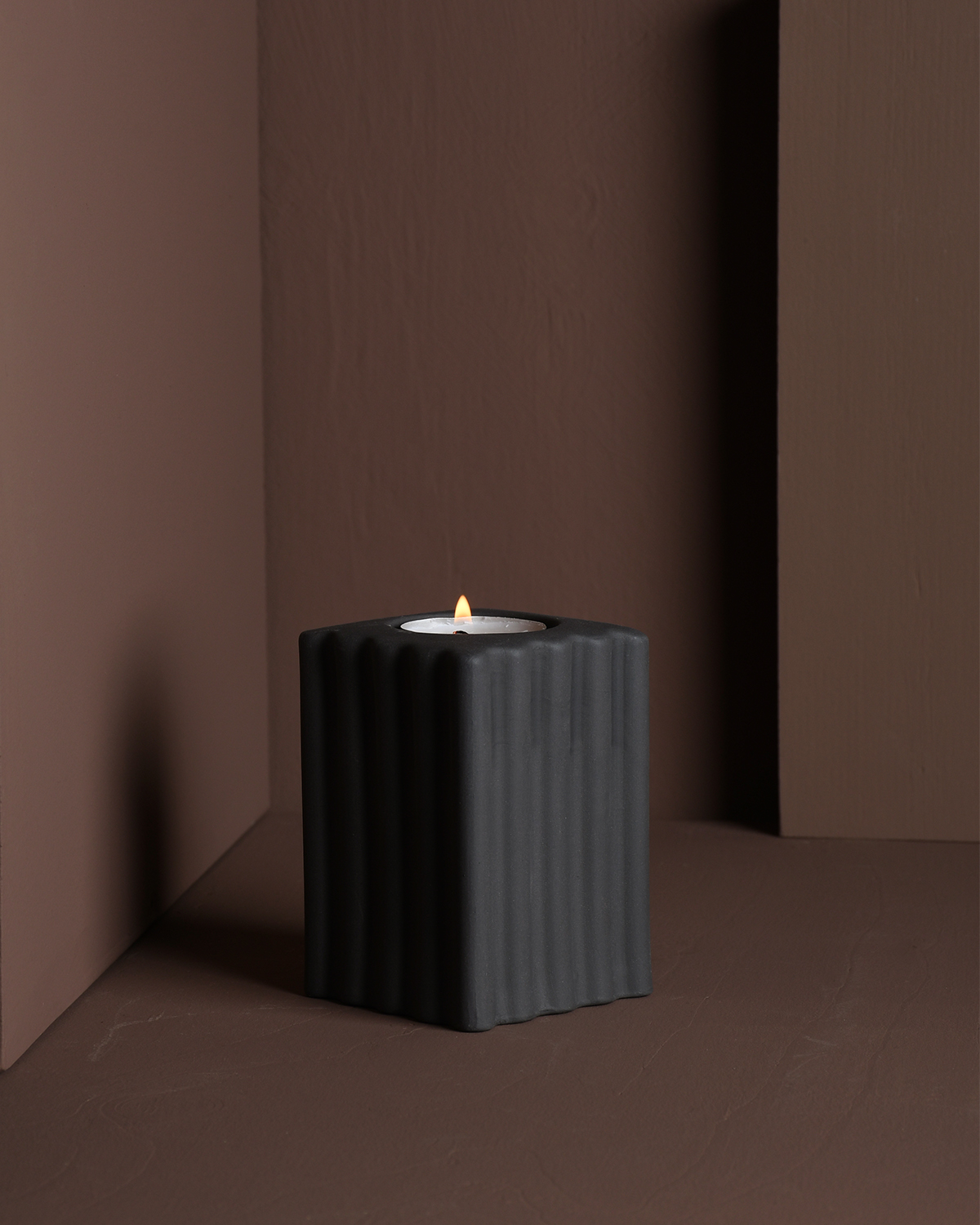 Storefactory Teelichthalter Nickebo Dark Grey Small