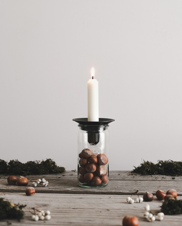 Våges Smide Kerzenhalter Metall "Burk" inkl. Weck-Glas Medium