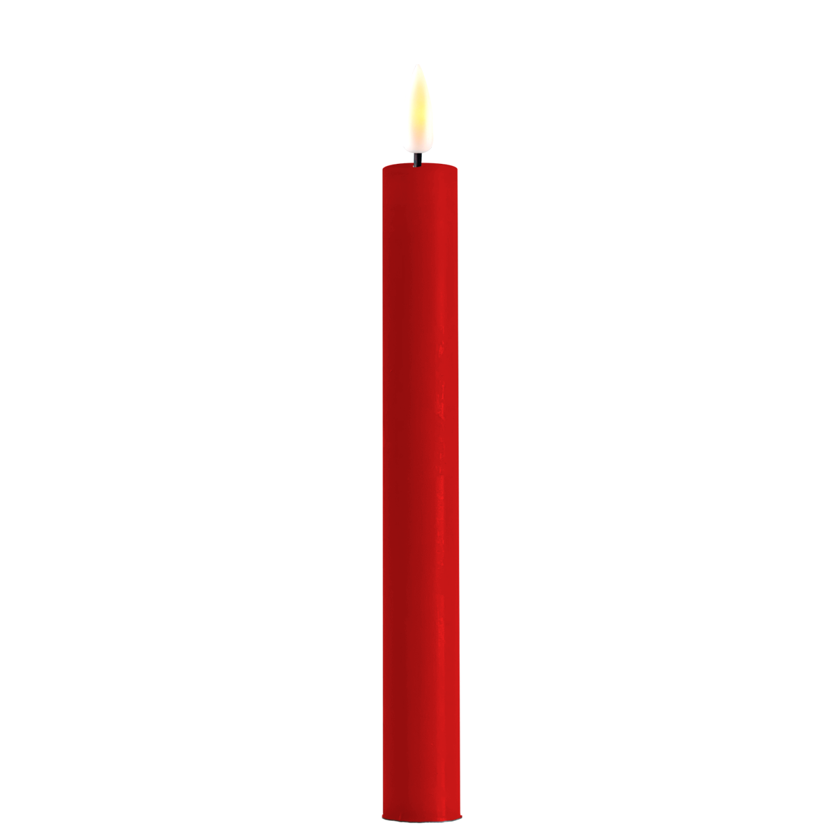 DELUXE HOMEART LED-Stabkerze "Real Flame" Rot 24 cm