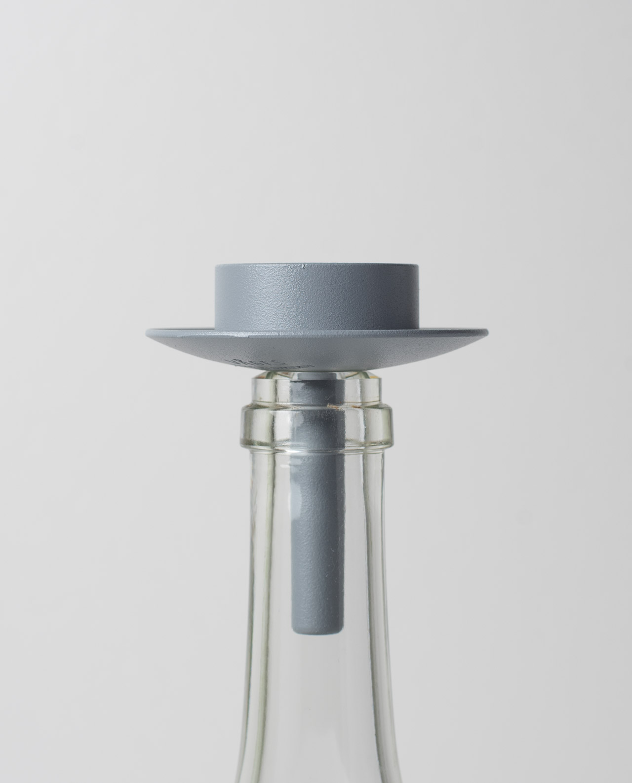 Våges Smide Teelichthalter Flasche Metall "Flaska" Graublau