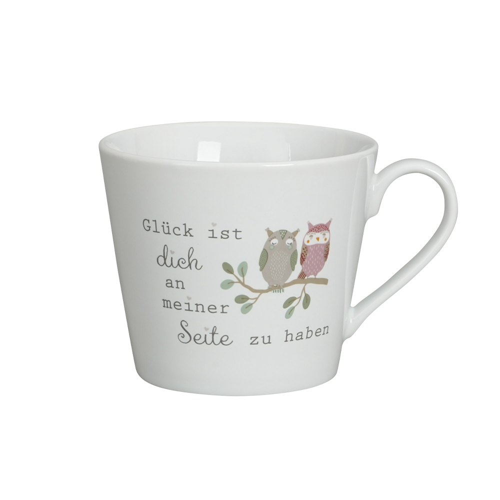 Krasilnikoff Henkelbecher "Glück ist dich an meiner Seite zu haben"