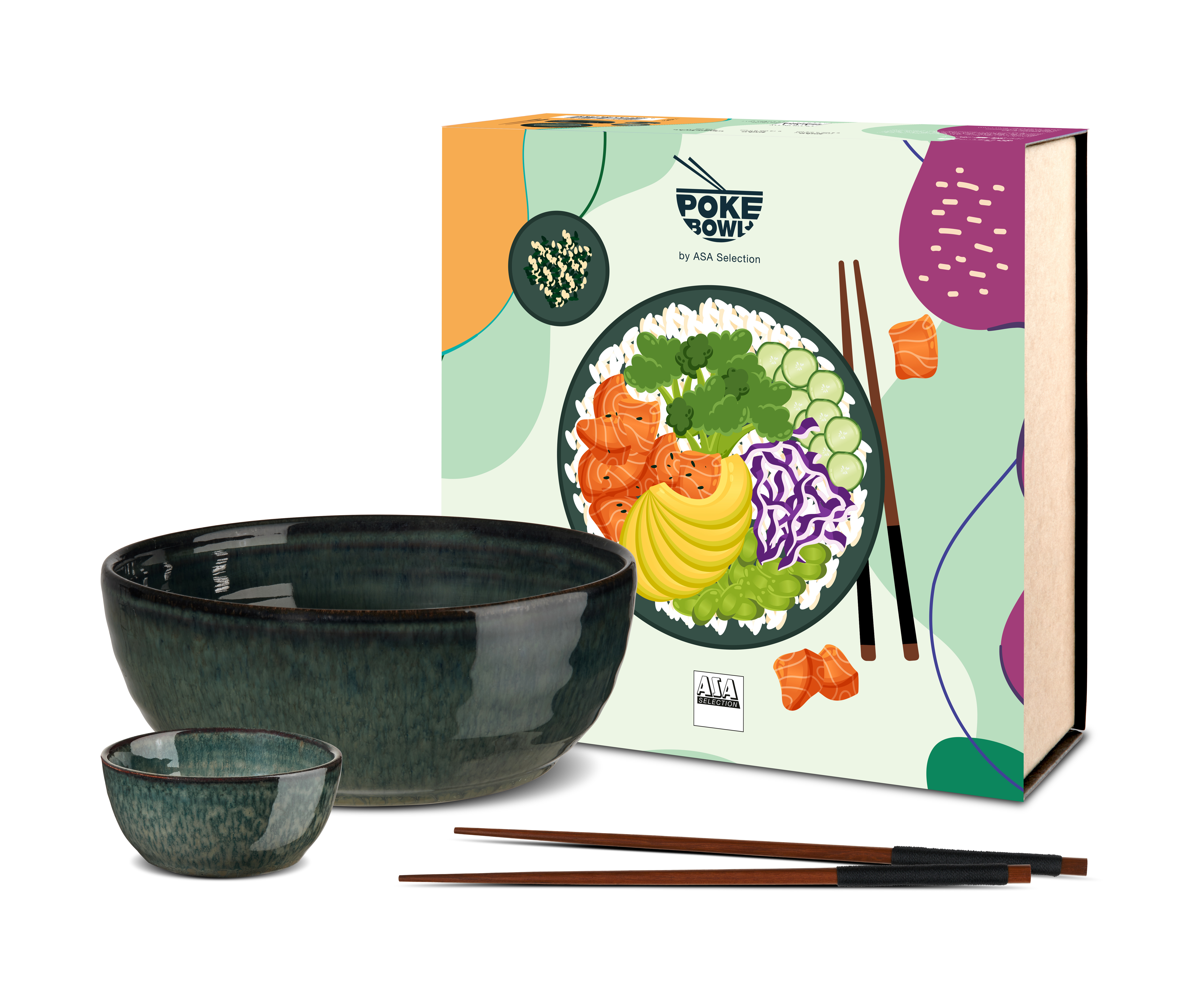 ASA Poké Bowl Geschenkset Ocean 3tlg.