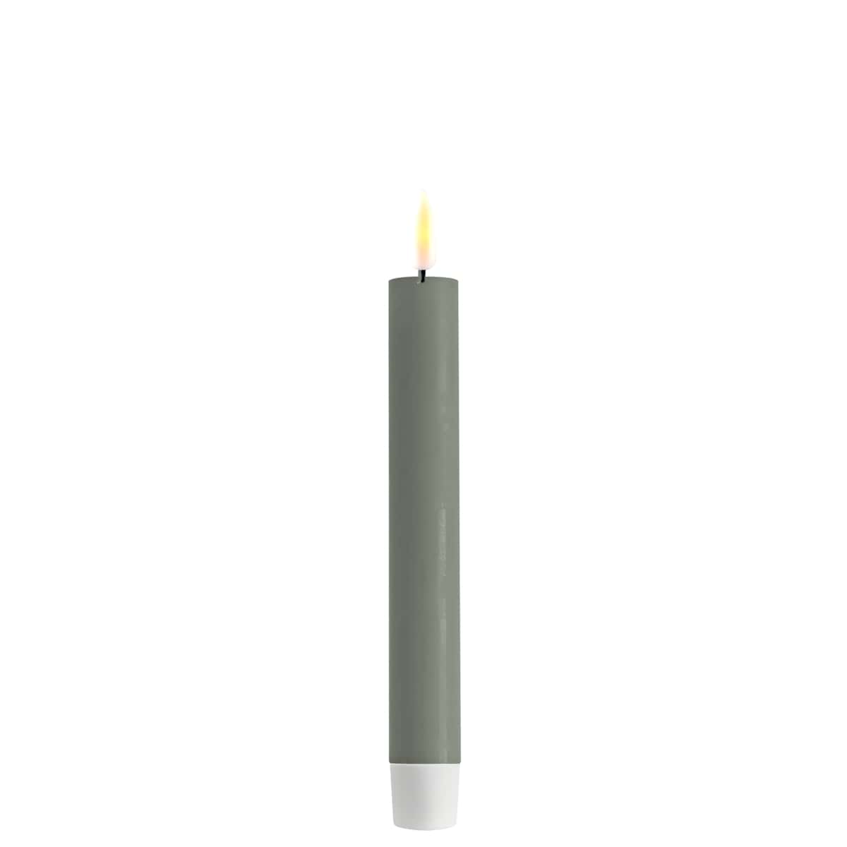 DELUXE HOMEART LED-Stabkerze "Real Flame" Salbei  15 cm