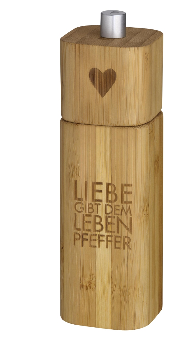 räder Poesie et Table Pfeffermühle "Liebe gibt dem Leben Pfeffer"