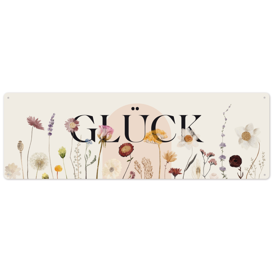 Interluxe Metallschild GLÜCK