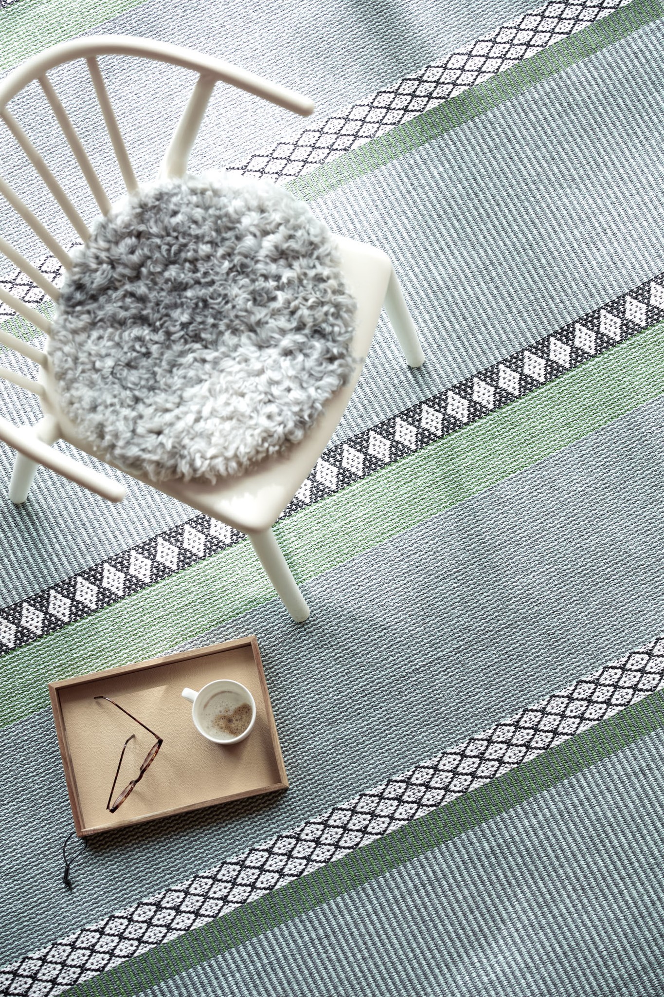 Horredsmattan Savanne Dark Green In- und Outdoorteppich 70 x 100