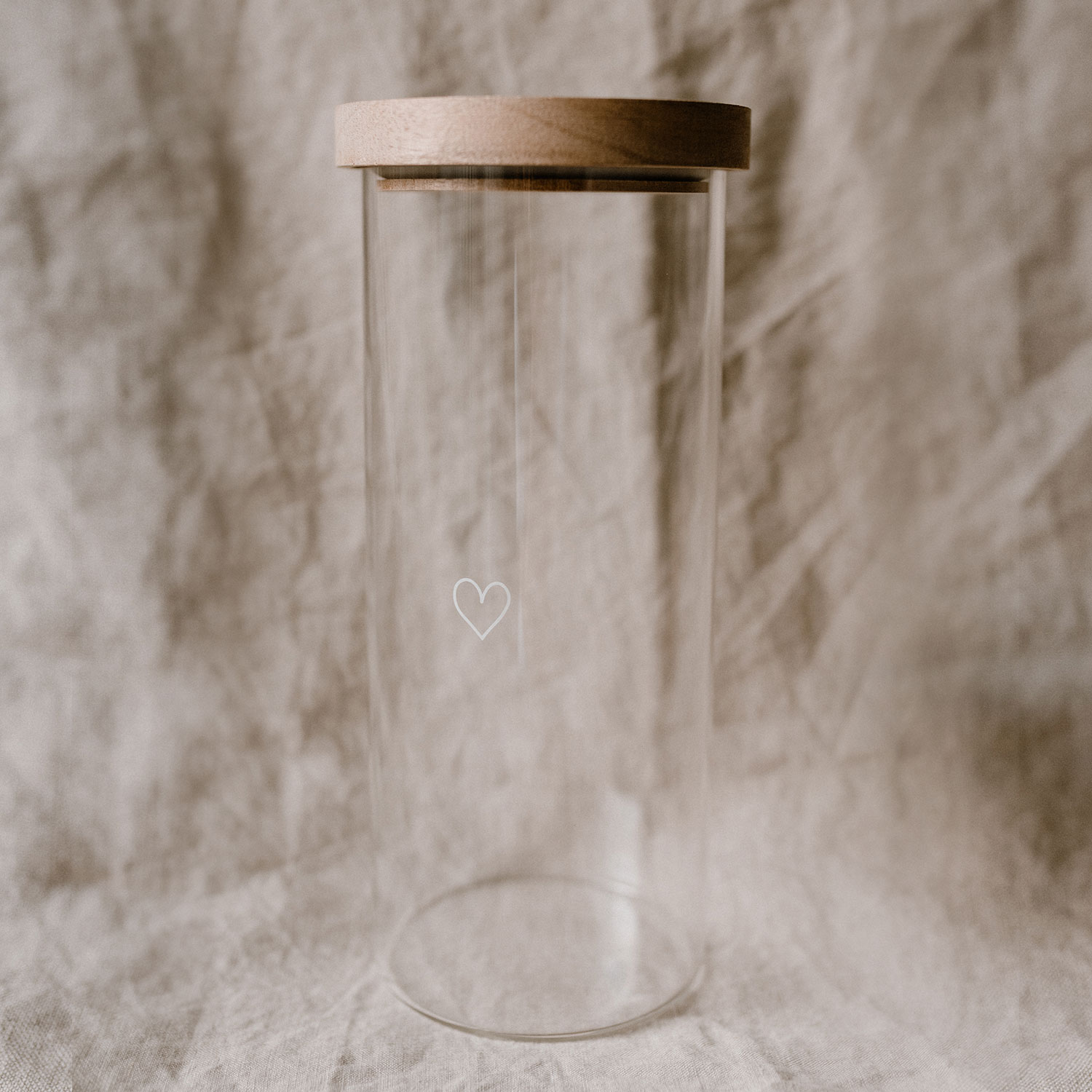 Eulenschnitt Vorratsglas Herz 25 cm