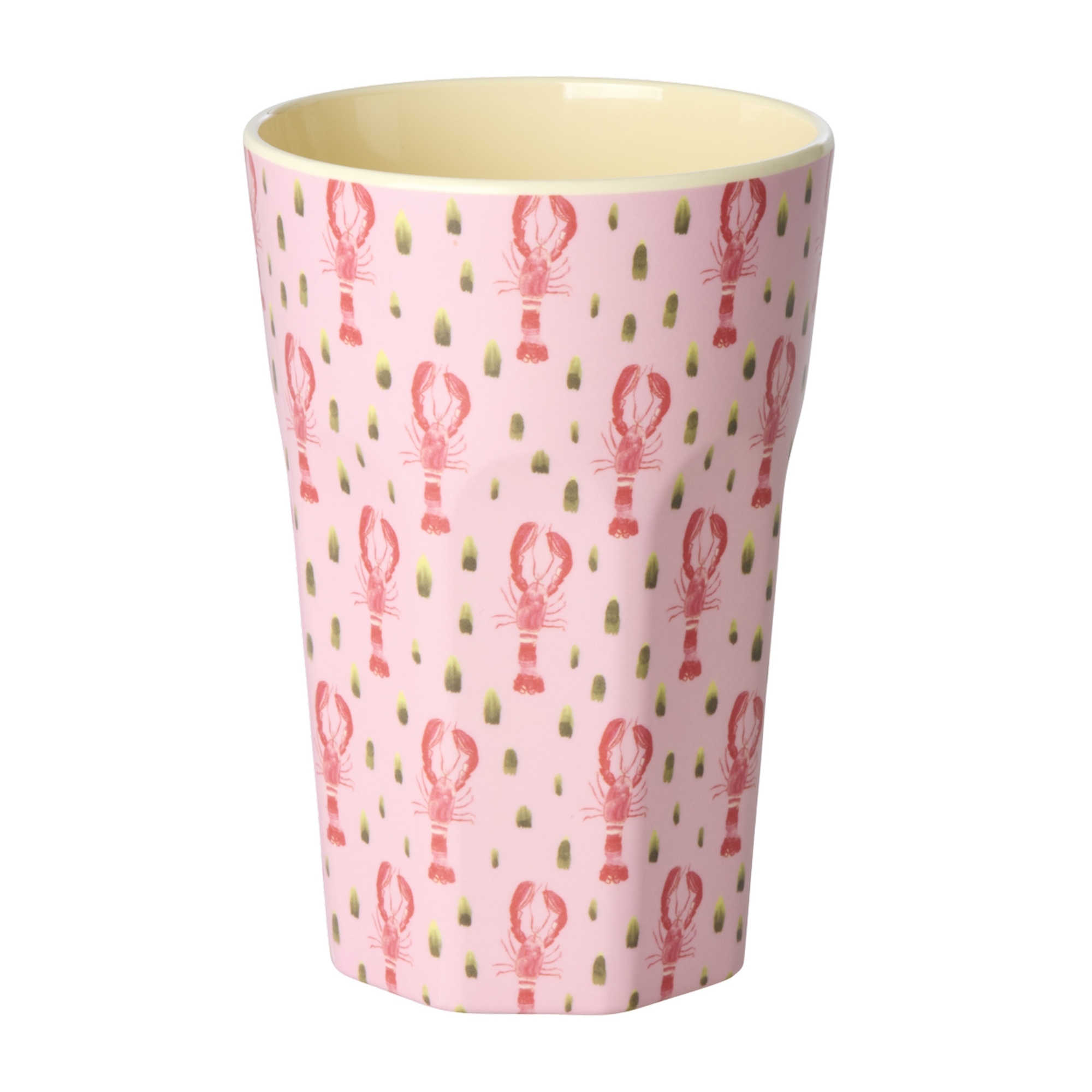 Rice Melamin Becher Pink Lobster Two Tone Tall