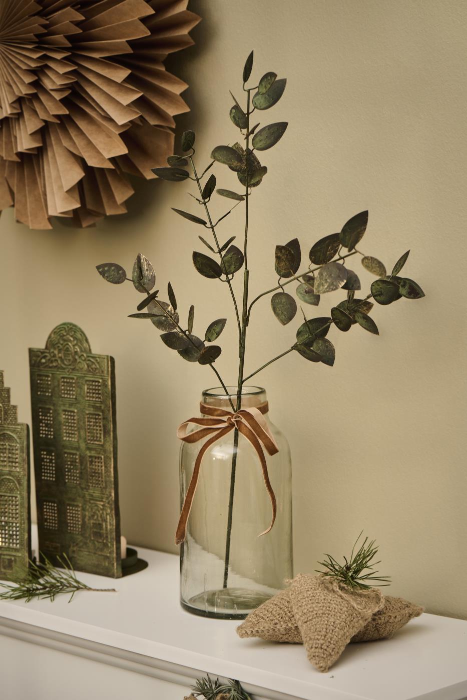 Ib Laursen Metallzweig mit Blättern Handgefertigt