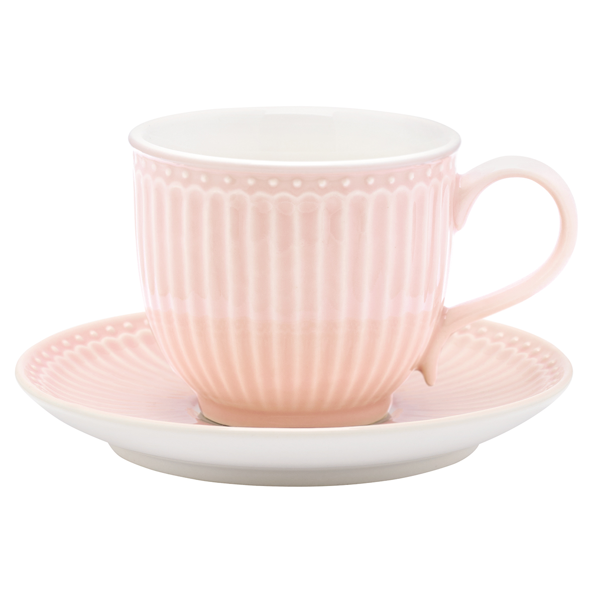 Greengate Tasse mit Unterteller Alice Pale Pink