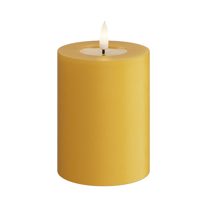DELUXE HOMEART LED-Stumpenkerze "Real Flame" Curry 7,5 x 10 cm DELUXE HOMEART LED-Stumpenkerze "Real Flame" Curry 7,5 x 10 cm