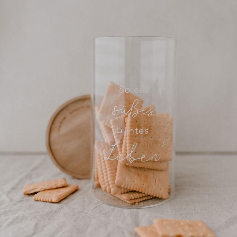 Eulenschnitt Vorratsglas Süßes Leben 19 cm